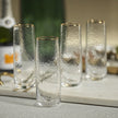 Negroni Hammered Stemless Flute - Set of 4