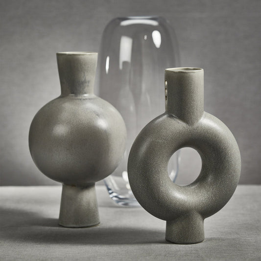 Oslo Grey Stoneware Vase - Vases by Carlyle Avenue