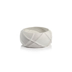 Belize Ridged Bowl - White - Bowls by Carlyle Avenue