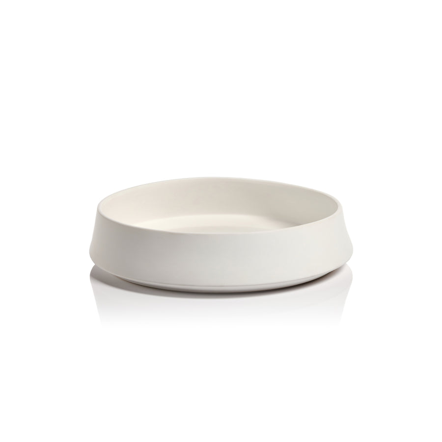 Solana Ceramic Service Bowl - White - Bowls by Carlyle Avenue