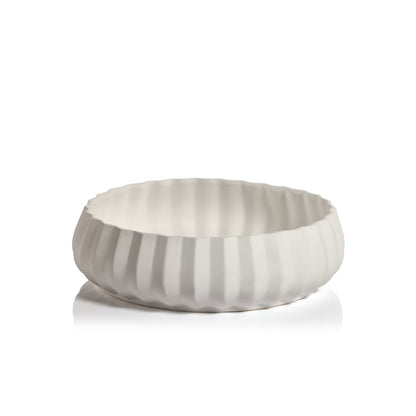 Catalina Ceramic Bowl - White - Decorative Bowls by Carlyle Avenue