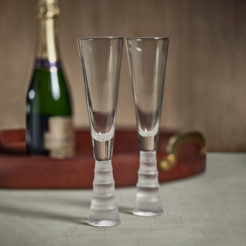 Sagano Bamboo Stem Flute - Set of 4 - Drinkware Sets by Carlyle Avenue