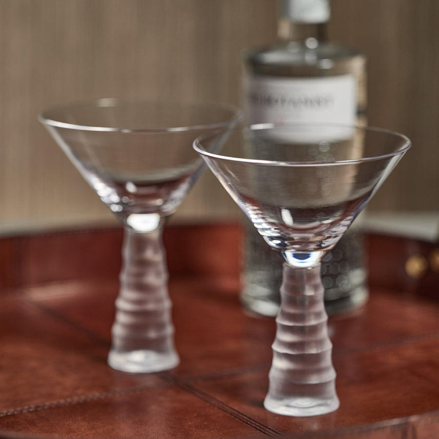 Sagano Bamboo Martini Glass - Set of 4 - Drinkware Sets by Carlyle Avenue