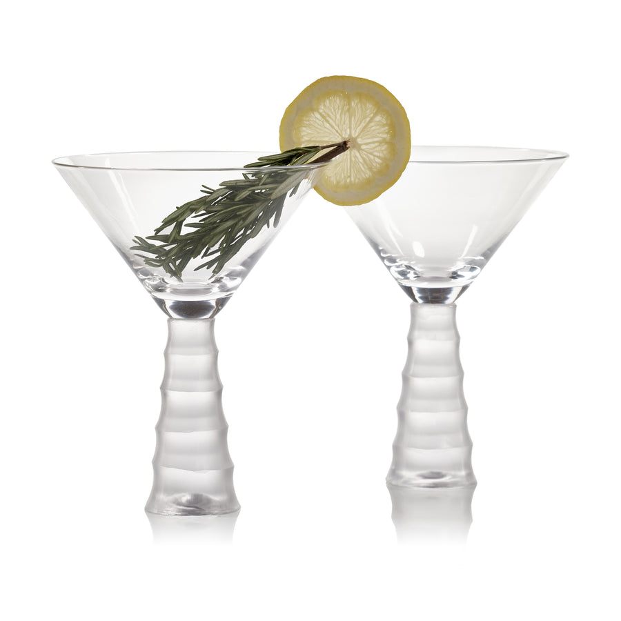 Sagano Bamboo Martini Glass - Set of 4 - Drinkware Sets by Carlyle Avenue