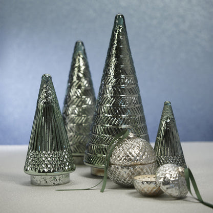 Siberian Antique Glass LED Tree - Green - Seasonal & Holiday Decorations by Carlyle Avenue