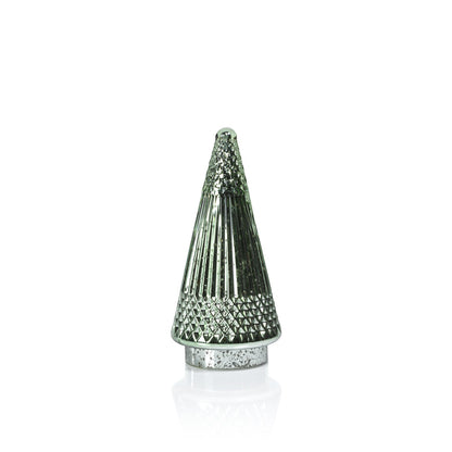 Siberian Antique Glass LED Tree - Green - Seasonal & Holiday Decorations by Carlyle Avenue