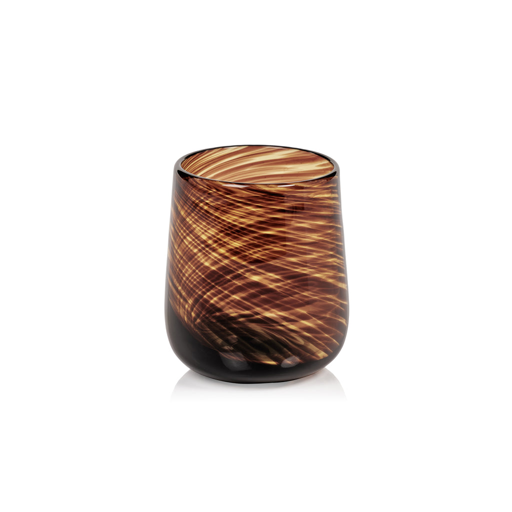 Stemless Tortoise Spiral All-Purpose Glass - Set of 6 - Drinkware Sets by Carlyle Avenue