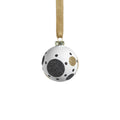 White Glass Ornament with Black & Gold Pattern - Ornaments by Carlyle Avenue