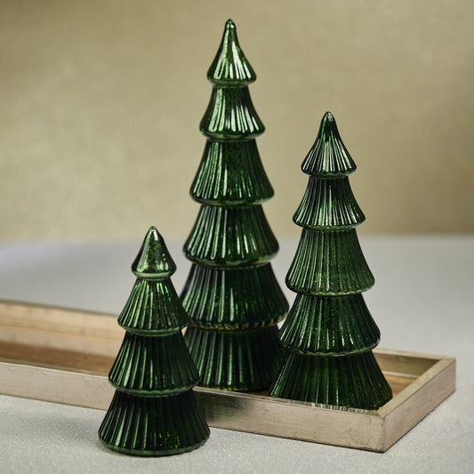 LED Ribbed Antique Tree - Green - Seasonal & Holiday Decorations by Carlyle Avenue
