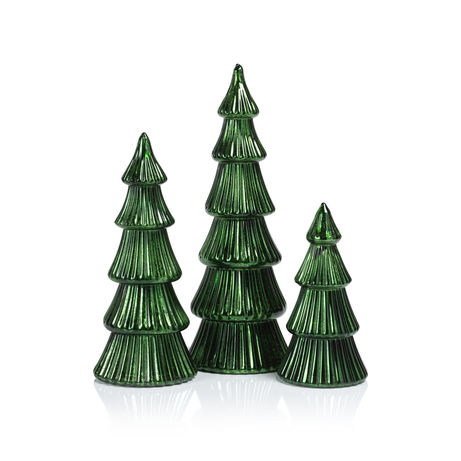 LED Ribbed Antique Tree - Green - Seasonal & Holiday Decorations by Carlyle Avenue