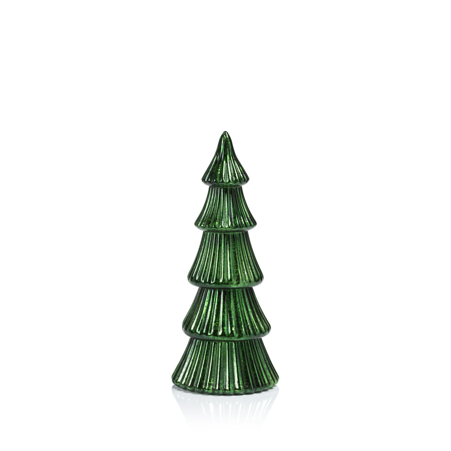 LED Ribbed Antique Tree - Green - Seasonal & Holiday Decorations by Carlyle Avenue