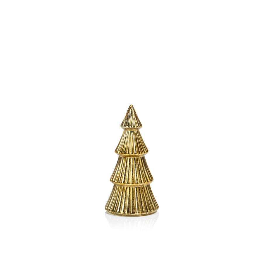 LED Ribbed Antique Tree - Gold - Seasonal & Holiday Decorations by Carlyle Avenue