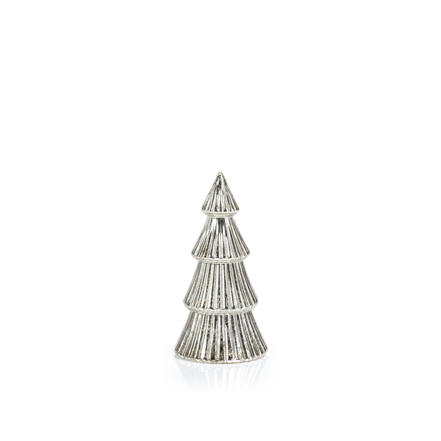 LED Ribbed Antique Tree - Silver - Holiday Decor by Carlyle Avenue