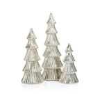 LED Ribbed Antique Tree - Silver - Holiday Decor by Carlyle Avenue