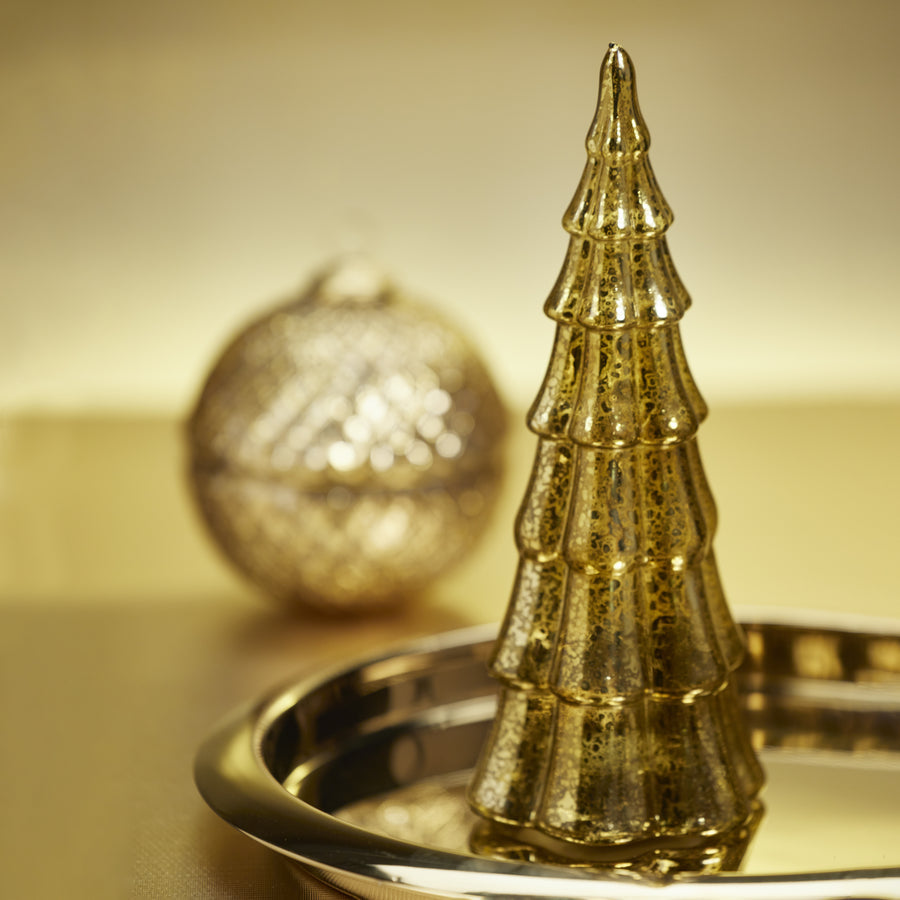 LED Antique Tree - Gold - Christmas Decor by Carlyle Avenue