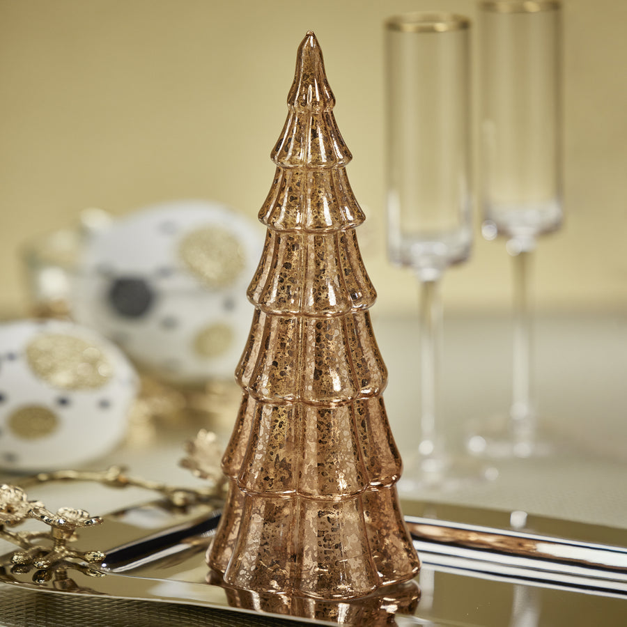 LED Antique Tree - Rose Gold - Christmas Decor by Carlyle Avenue