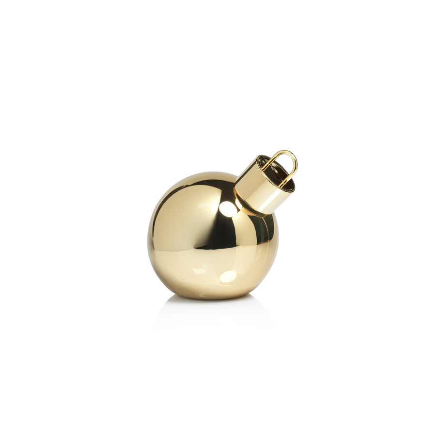LED Metallic Glass Oversized Ornament Ball - Gold - Holiday Ornaments by Carlyle Avenue