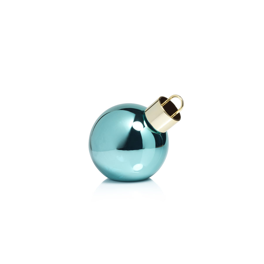 LED Metallic Glass Oversized Ornament Ball - Blue - Holiday Ornaments by Carlyle Avenue