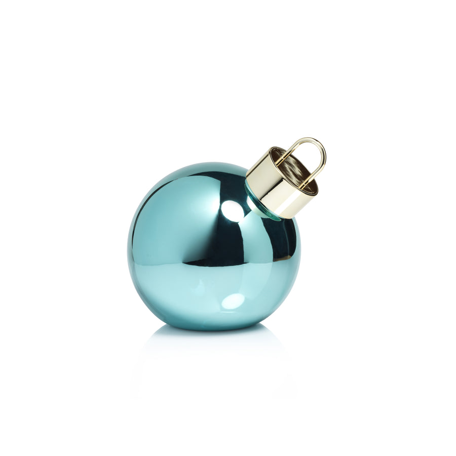LED Metallic Glass Oversized Ornament Ball - Blue - Holiday Ornaments by Carlyle Avenue