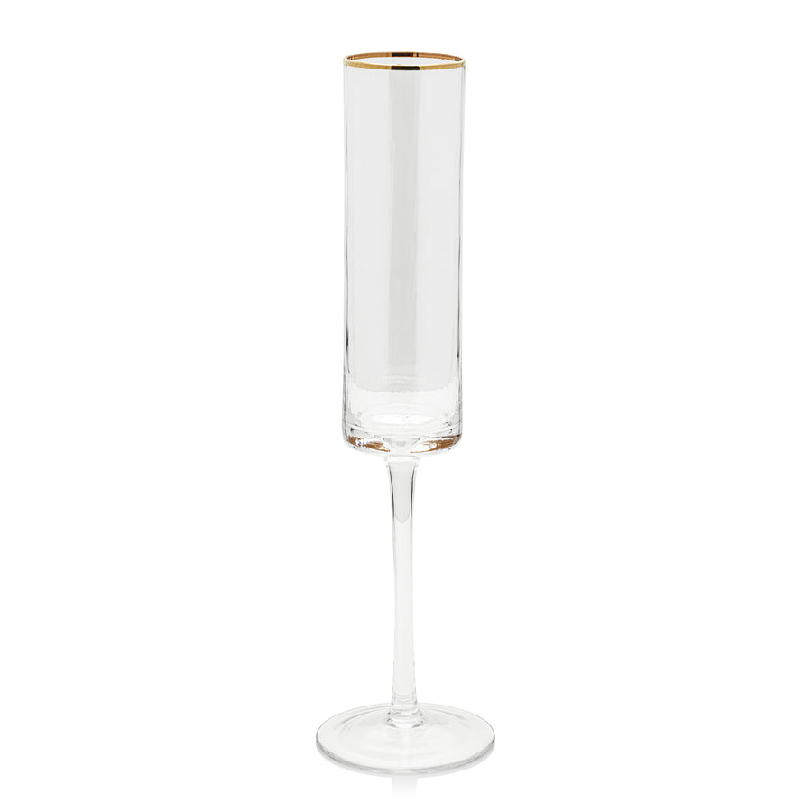 Optic Drinkware Collection w/Gold Rim - Glassware by Carlyle Avenue