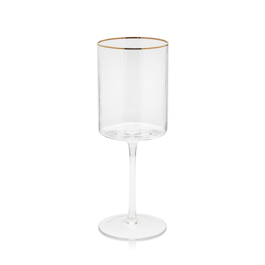 Optic Drinkware Collection w/Gold Rim - Glassware by Carlyle Avenue