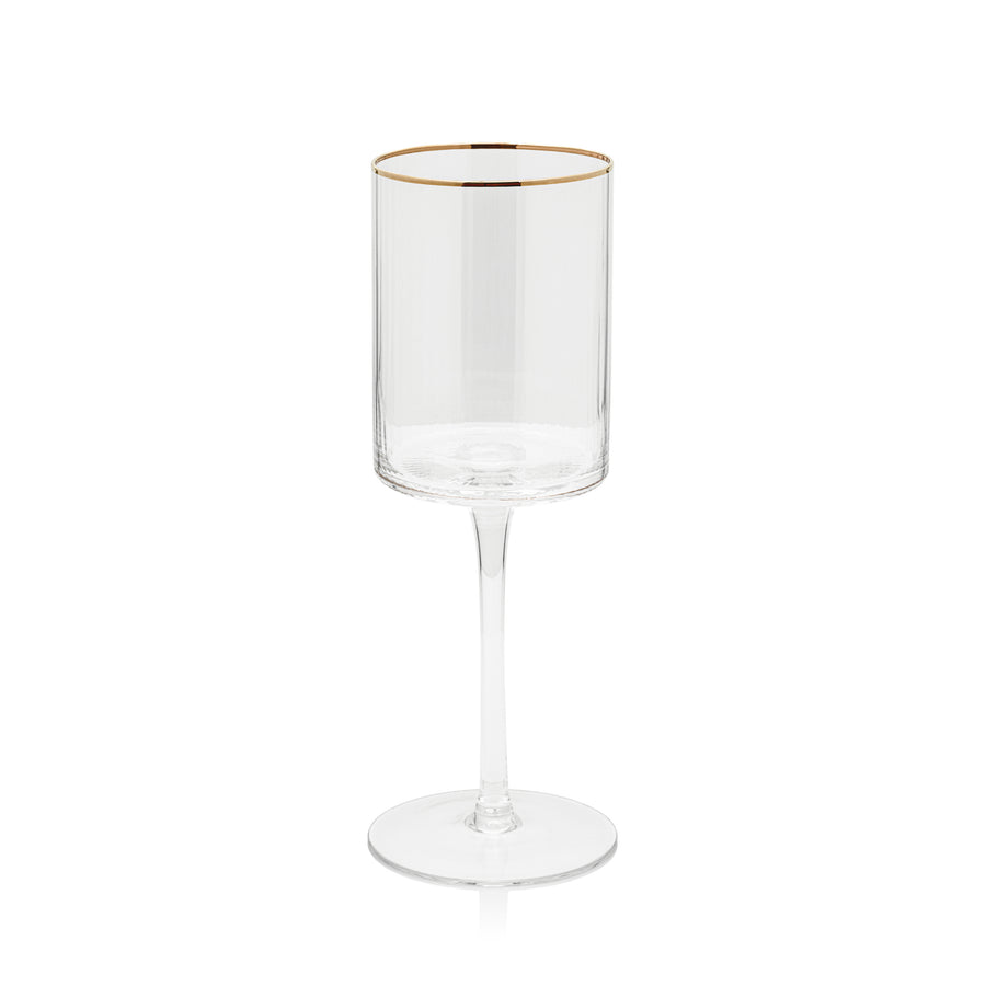 Optic Drinkware Collection w/Gold Rim - Glassware by Carlyle Avenue