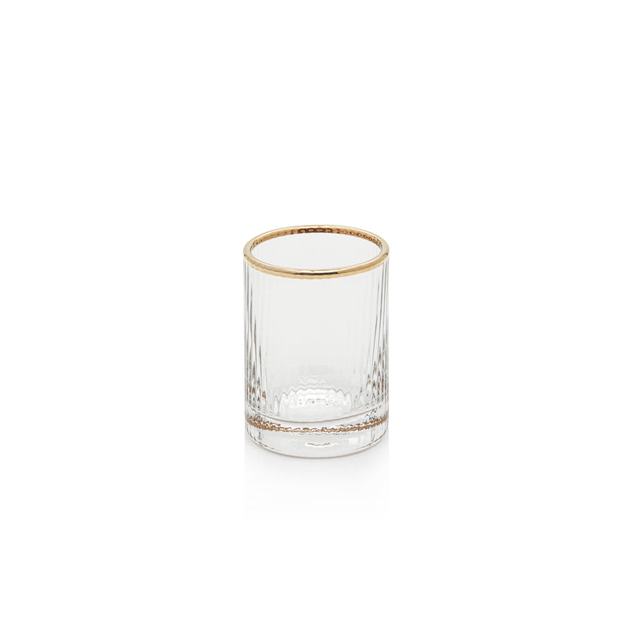 Optic Drinkware Collection w/Gold Rim - Glassware by Carlyle Avenue