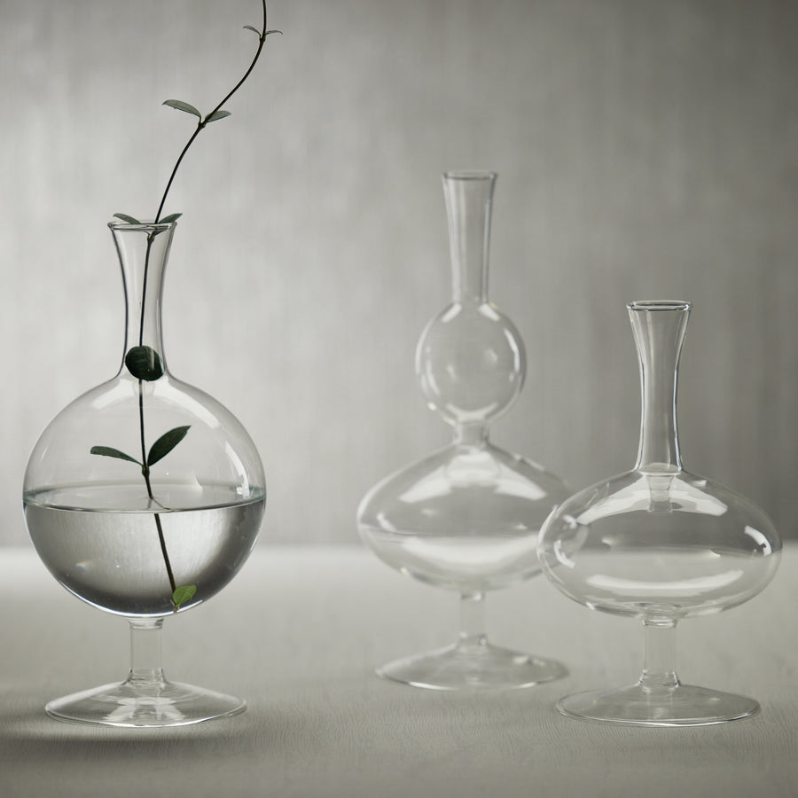 Lily Glass Footed Vases - Vases by Carlyle Avenue