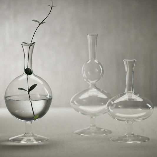 Lily Glass Footed Vases - Vases by Carlyle Avenue