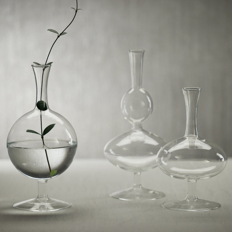 Lily Glass Footed Vases - Vases by Carlyle Avenue