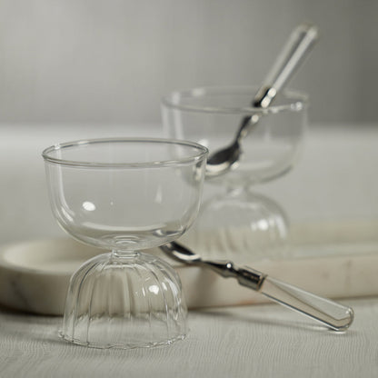 Liso Glass Compote Bowl - Set of 4 - Bowls by Carlyle Avenue