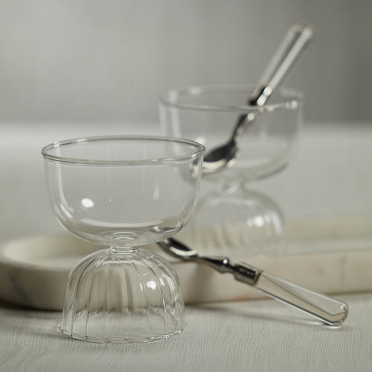 Liso Glass Compote Bowl - Set of 4 - Bowls by Carlyle Avenue