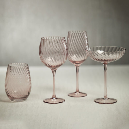 Savoy Optic Swirl Glassware - Lilac - Drinkware Sets by Carlyle Avenue