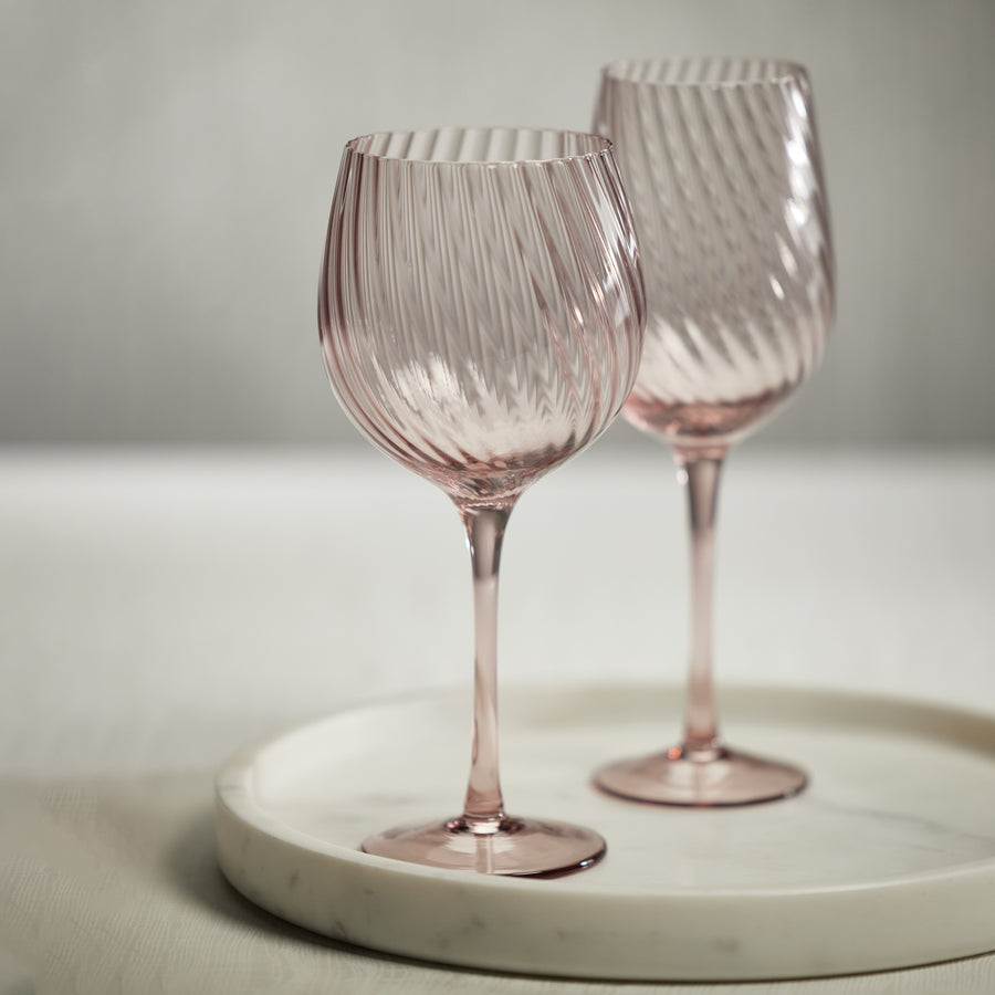 Savoy Optic Swirl Glassware - Lilac - Drinkware Sets by Carlyle Avenue