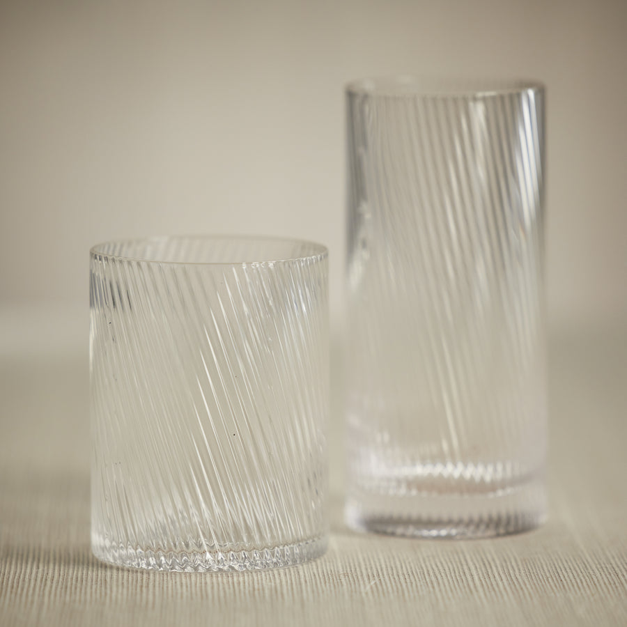 The Connaught Rippled Glassware - Drinkware by Carlyle Avenue