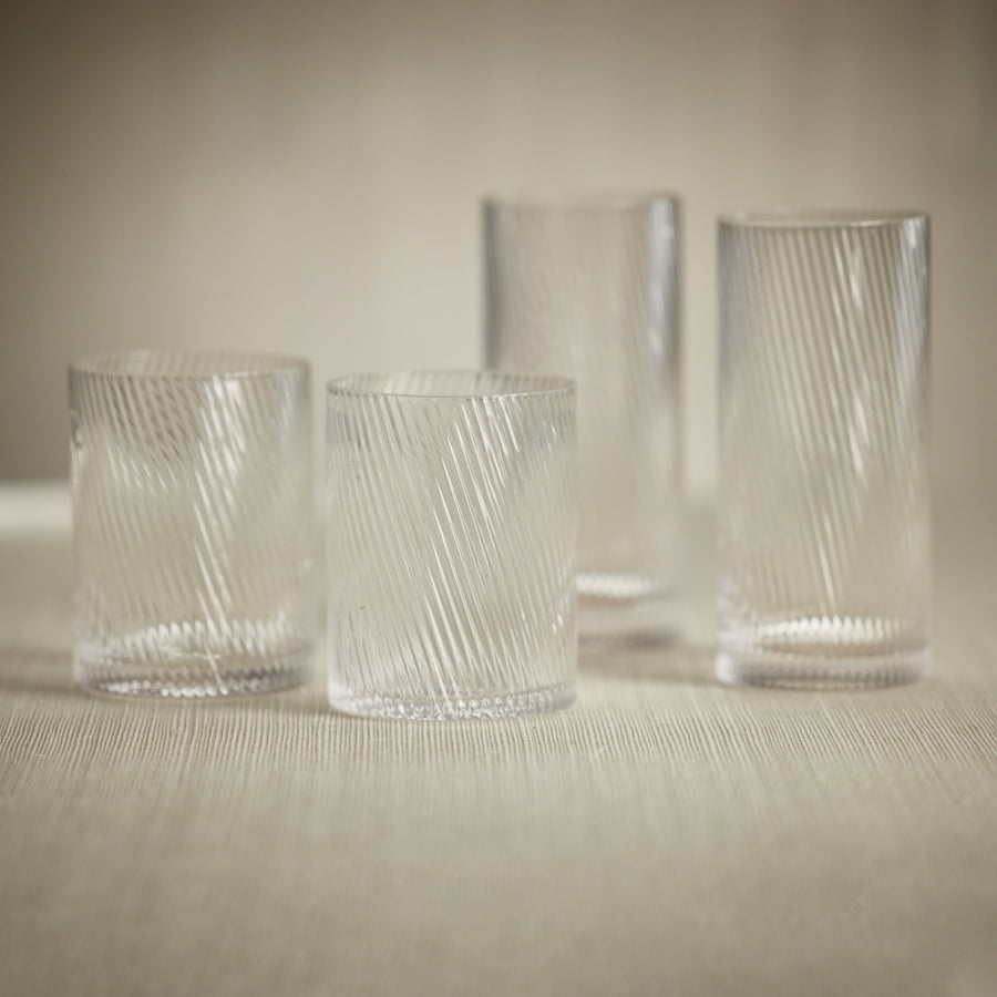 The Connaught Rippled Glassware - Drinkware by Carlyle Avenue