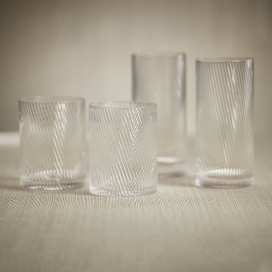 The Connaught Rippled Glassware - Drinkware by Carlyle Avenue
