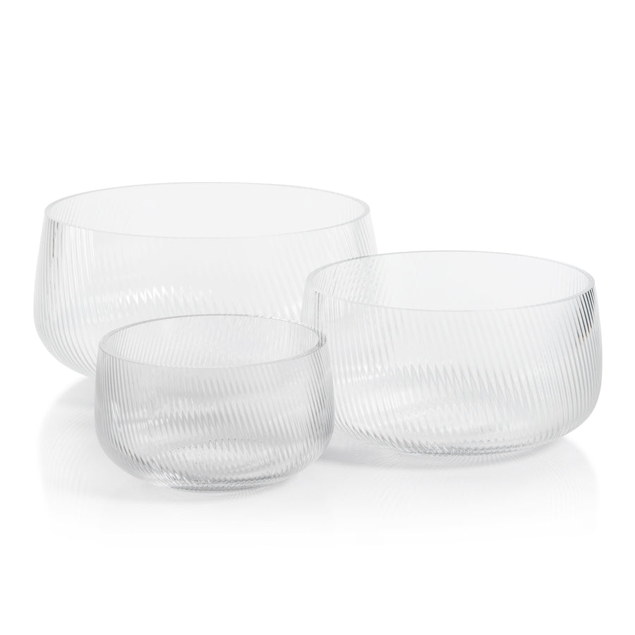 The Connaught Rippled Glass Bowls - Bowls by Carlyle Avenue