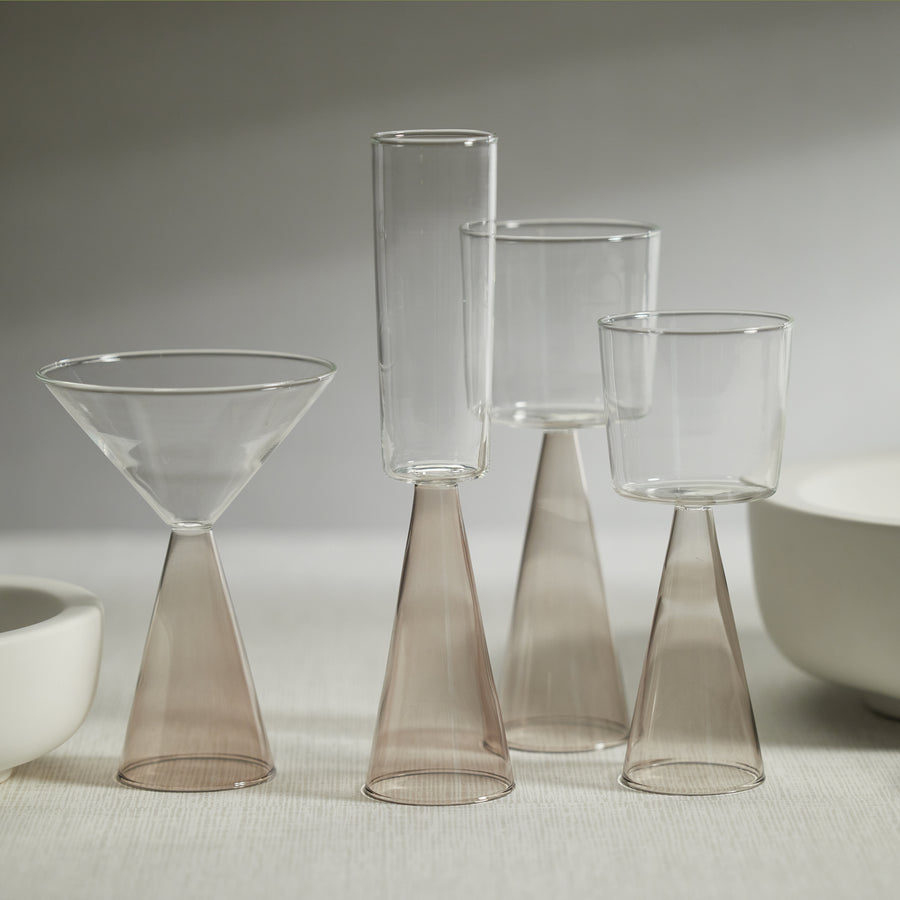 Veneto Glassware - Smoke - Glassware by Carlyle Avenue