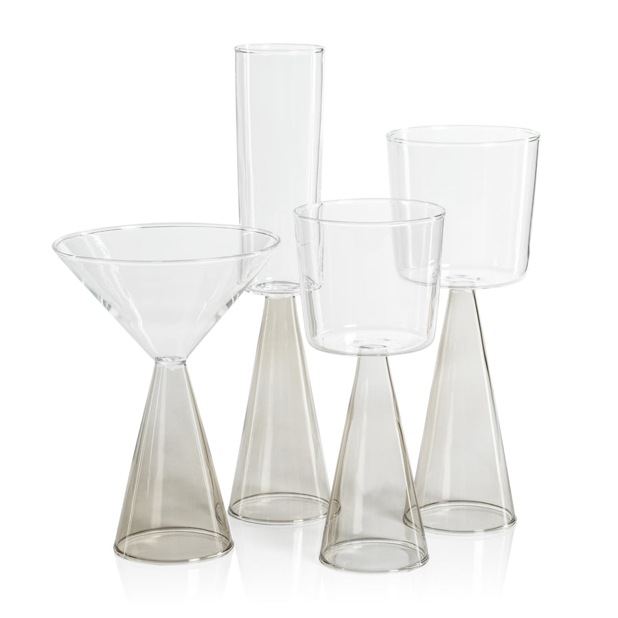 Veneto Glassware - Smoke - Glassware by Carlyle Avenue