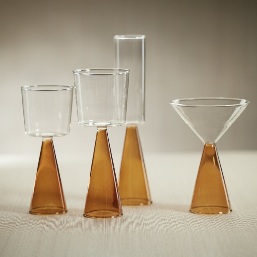 Veneto Glassware - Amber - Glassware by Carlyle Avenue