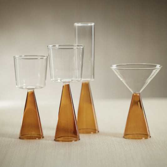 Veneto Glassware - Amber - Glassware by Carlyle Avenue
