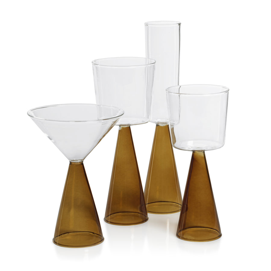 Veneto Glassware - Amber - Glassware by Carlyle Avenue