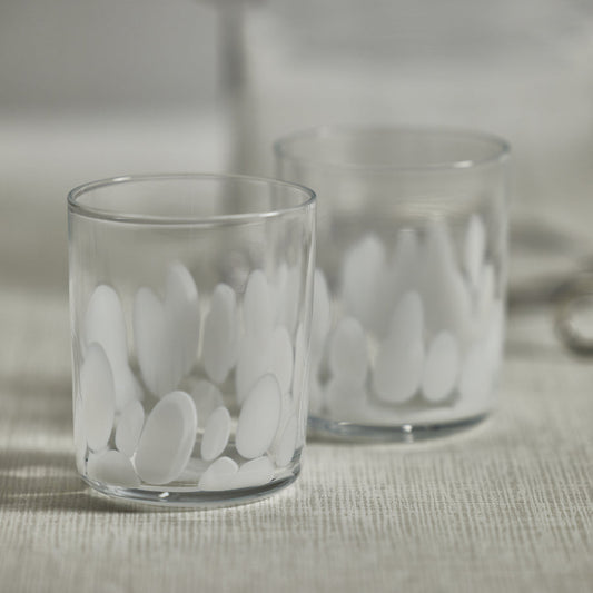Porto White Spot Tumbler - Set of 4 - Drinkware by Carlyle Avenue