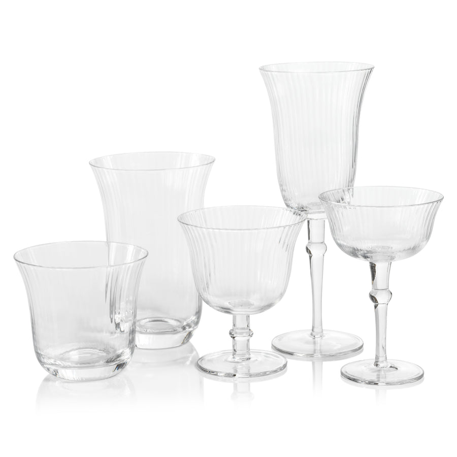 Julien Clear Optic Glassware Collection - Glassware by Carlyle Avenue