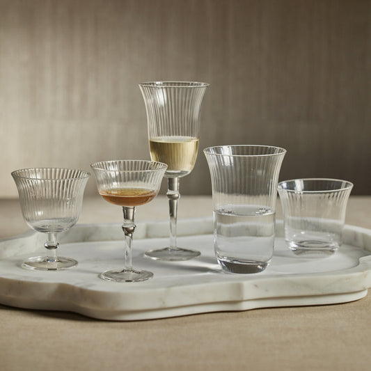 Julien Clear Optic Glassware Collection - Glassware by Carlyle Avenue