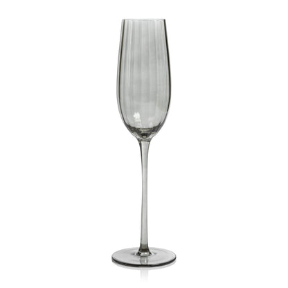 Madeleine Optic Glassware Collection - Smoke - Glassware by Carlyle Avenue