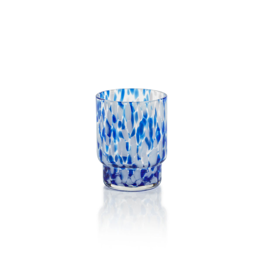 Amalfi Tortoise Glassware - White & Blue - Drinkware by Carlyle Avenue