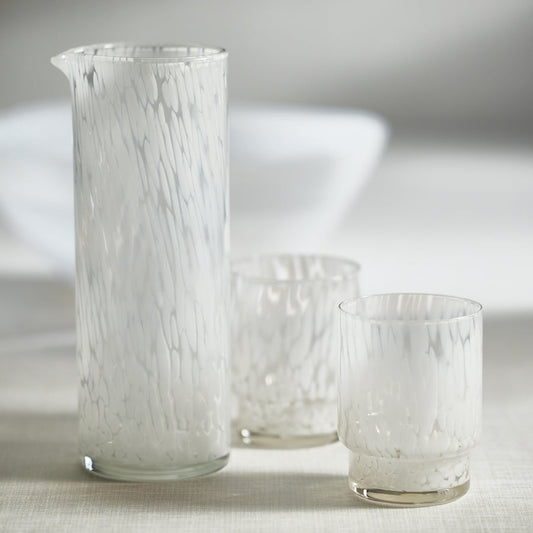 Amalfi Tortoise Glassware - White - Drinkware by Carlyle Avenue