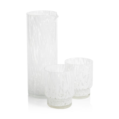 Amalfi Tortoise Glassware - White - Drinkware by Carlyle Avenue